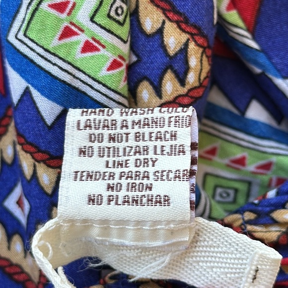 Sans Souci vibrant print rayon jumpsuit, size L - Picture 10 of 10